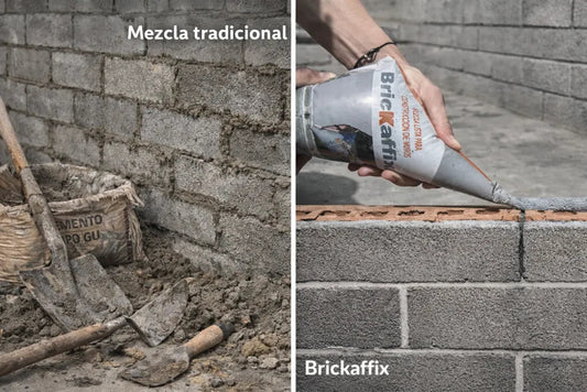 ¿Cómo es la mezcla ideal para pegar block con cal y cemento o Brickaffix?