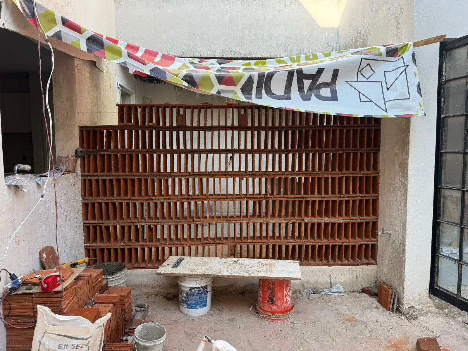 Celosía ladrillo de azotea de barro