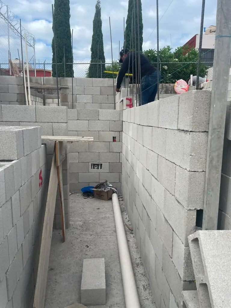 Muros de Block con Brickaffix en Casa Residencial en Chiapas